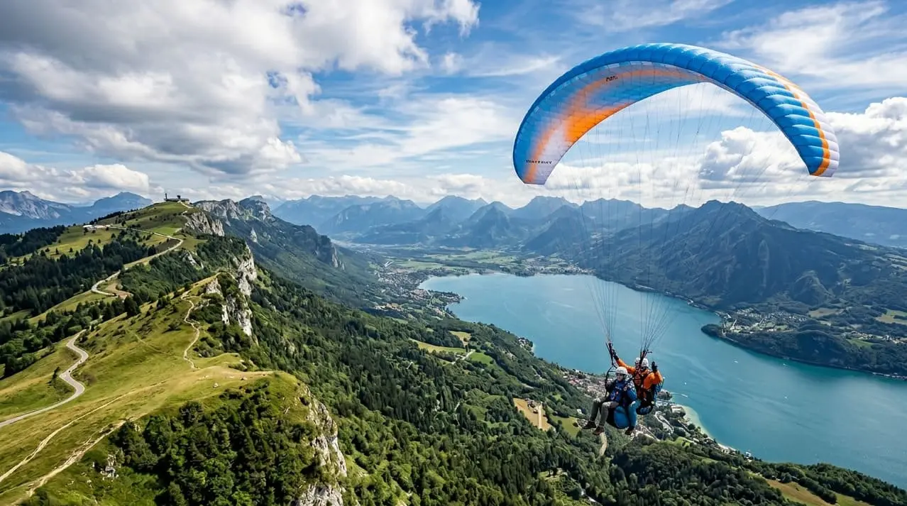 Baptême de parapente au Sire - Vue intégrale