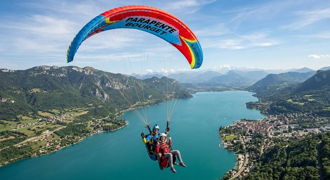 Vol découverte parapente biplace Lac du Bourget Aix-les-Bains